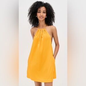 Leset Yoko Halter Mini Dress in Sun